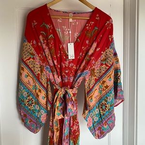 Spell Designs Lotus Kimono Gown XL NWT
